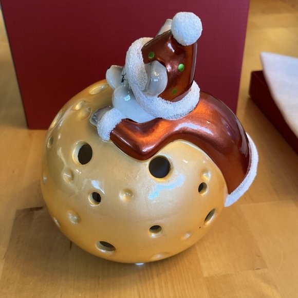 MOUSE LUMINARY Christmas Holiday Ornament WITH FLAMELESS CANDLE Tested Works - Picture 5 of 13